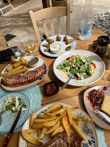 Full table spread at Neratzoula